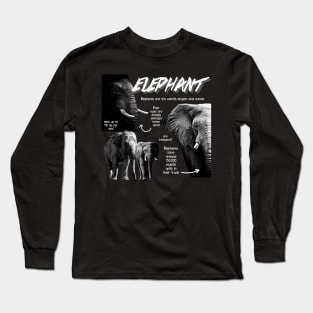 Elephant Fun Facts Long Sleeve T-Shirt